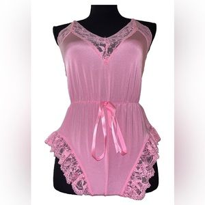 Sugar Thrillz Pink Lace Romper